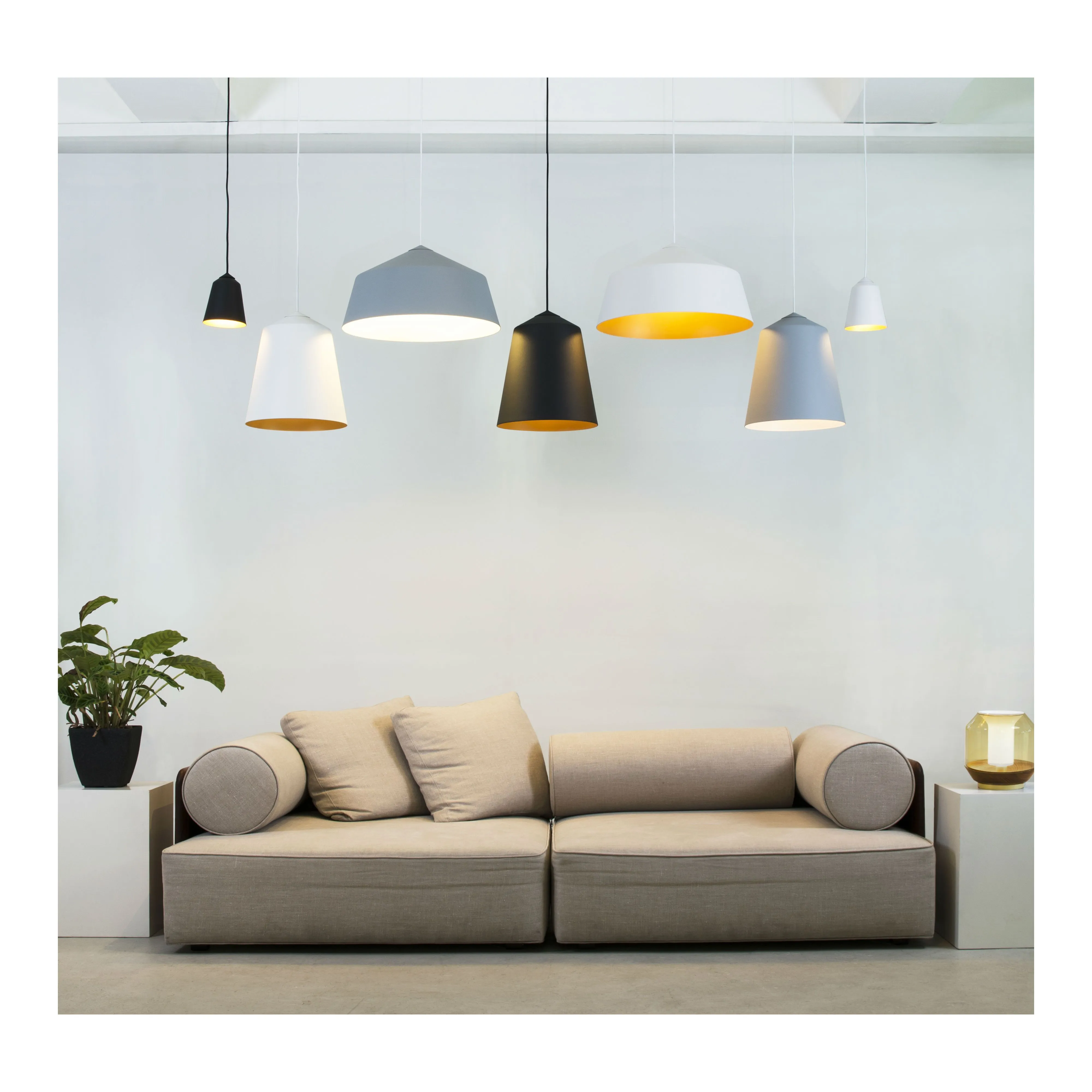 15cm Classic Spun Aluminium Pendant - Colour Options