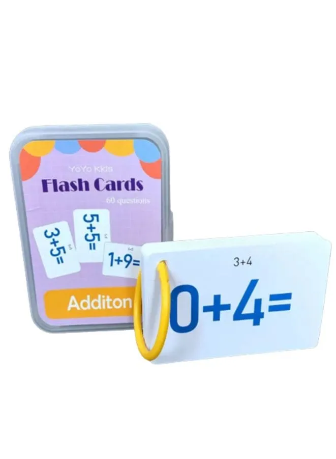 4 Sets Educational Flashcards Pocket Card Preschool Teaching Cards for kids, Mathematics