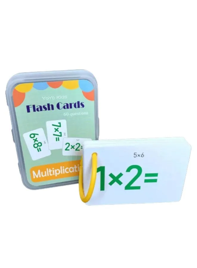 4 Sets Educational Flashcards Pocket Card Preschool Teaching Cards for kids, Mathematics