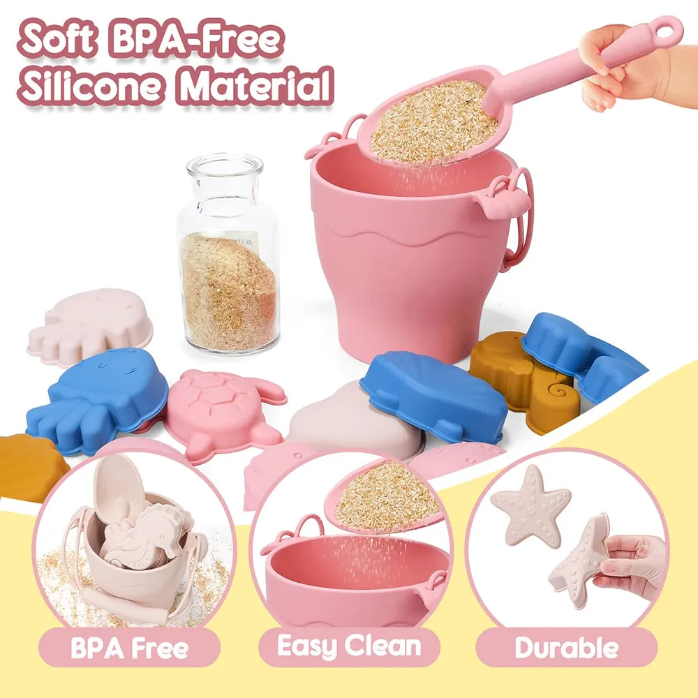 8-Piece Silicone Beach Toy Set
