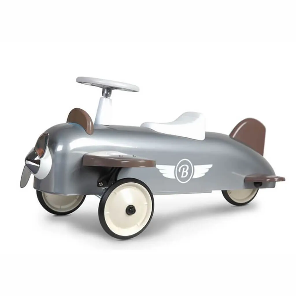 Baghera Ride On Toy Car Speedster Plane Silver