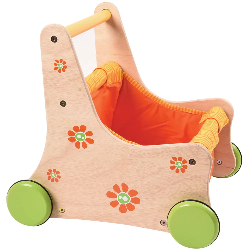 Beginner's Wooden Push Buggy with Safe Storage for Ages 12 Months 