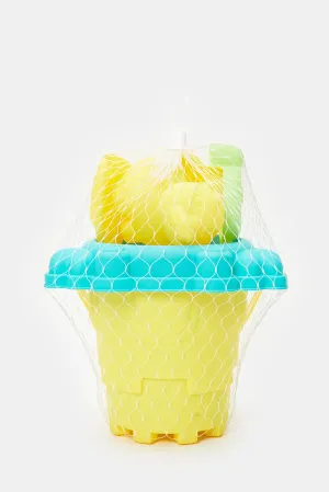 Blue And Yellow Beach Toy Set (7 Piece)