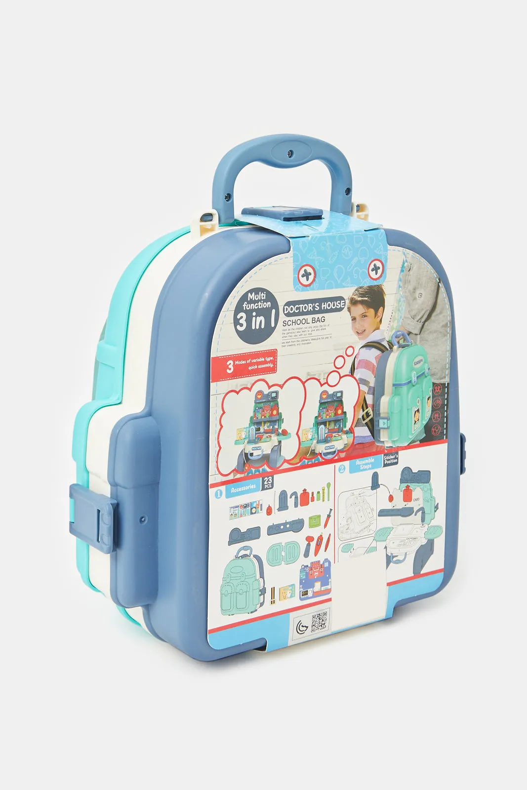 Boys Blue 3 In 1 School Bag Doctor's House