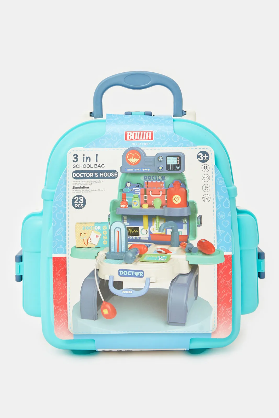 Boys Blue 3 In 1 School Bag Doctor's House