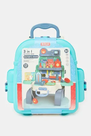 Boys Blue 3 In 1 School Bag Doctor's House