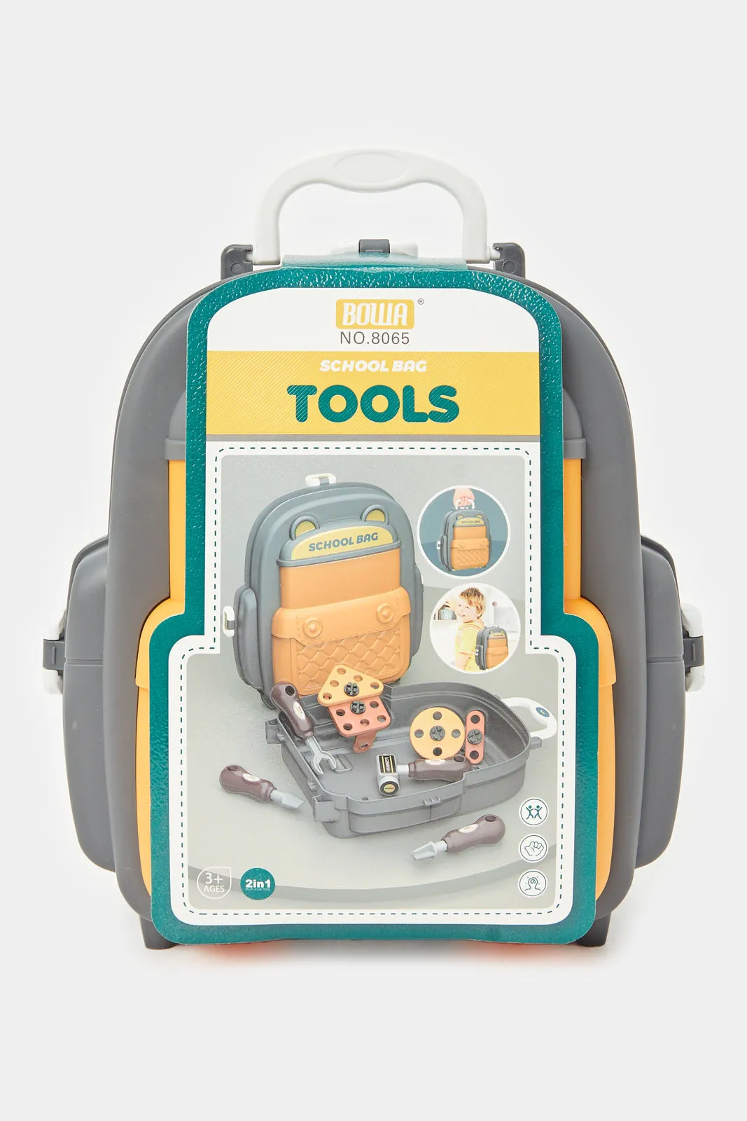 Boys Grey 2 In 1 School Tools