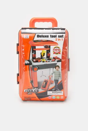 Boys Orange Deluxe Tool Play Set
