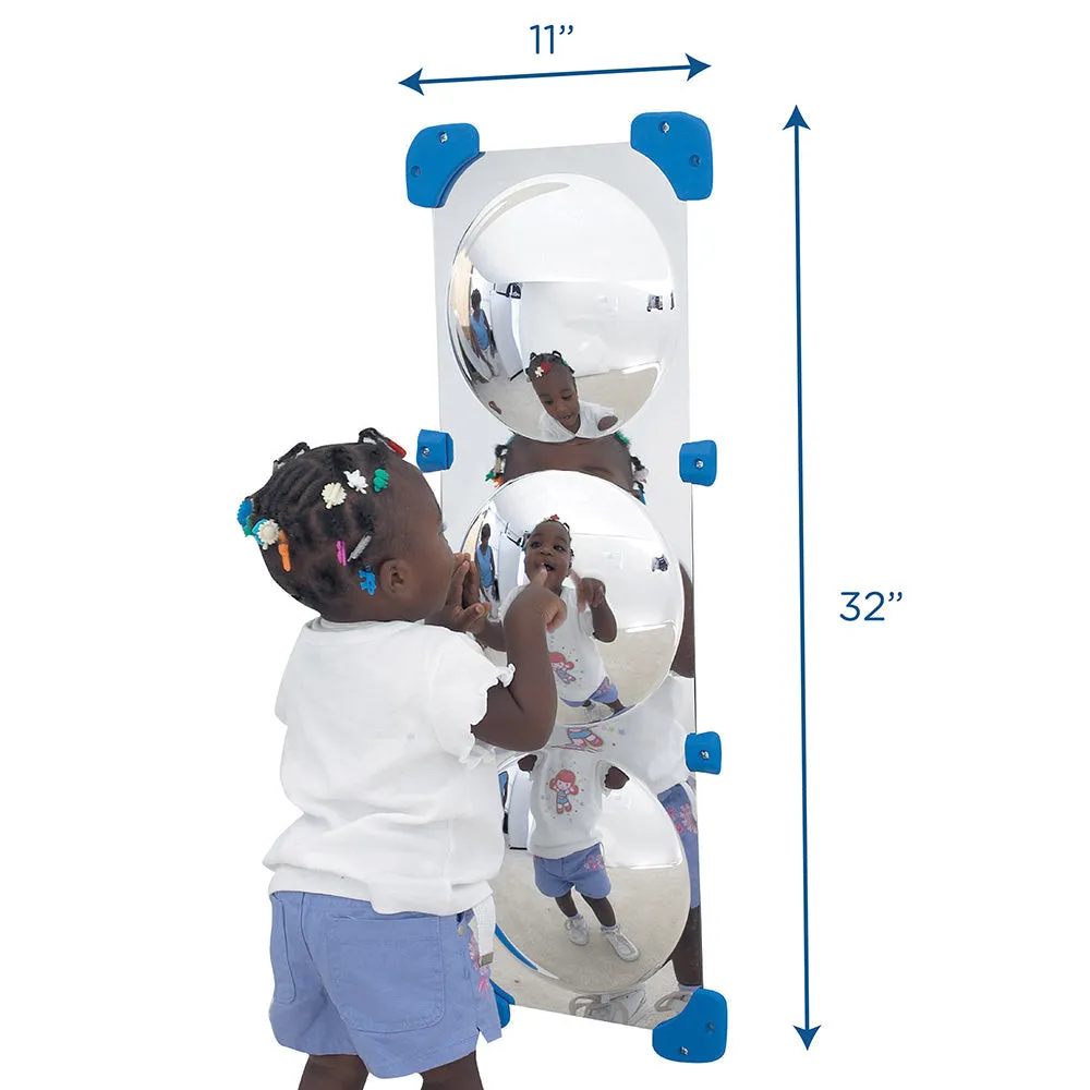Bubble Mirror | 11" x 32" Fun House Classroom Reflection Mirror