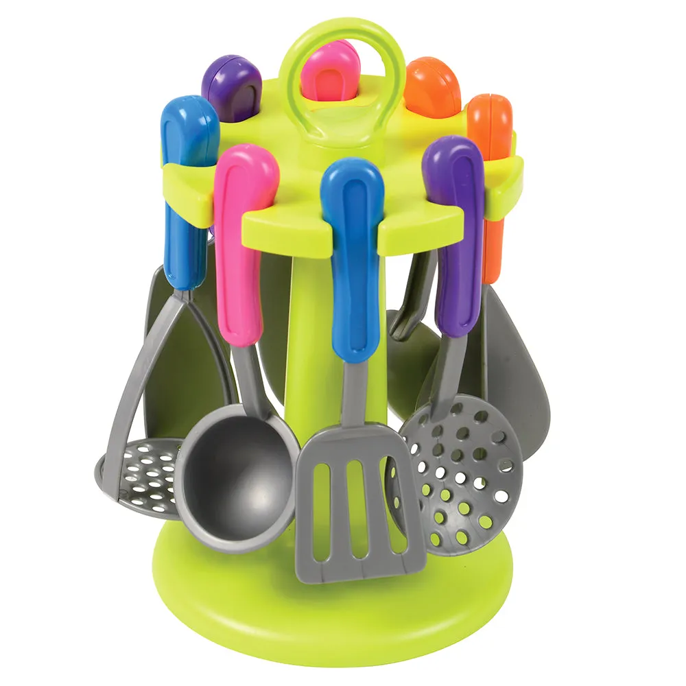 Color-Fun Cookware Set | 39-Piece Pretend Play Cooking Set