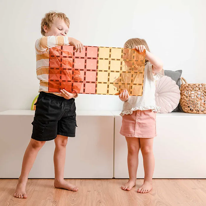 Connetix ''2 Piece Base Plate, EU'' Lemon / Peach