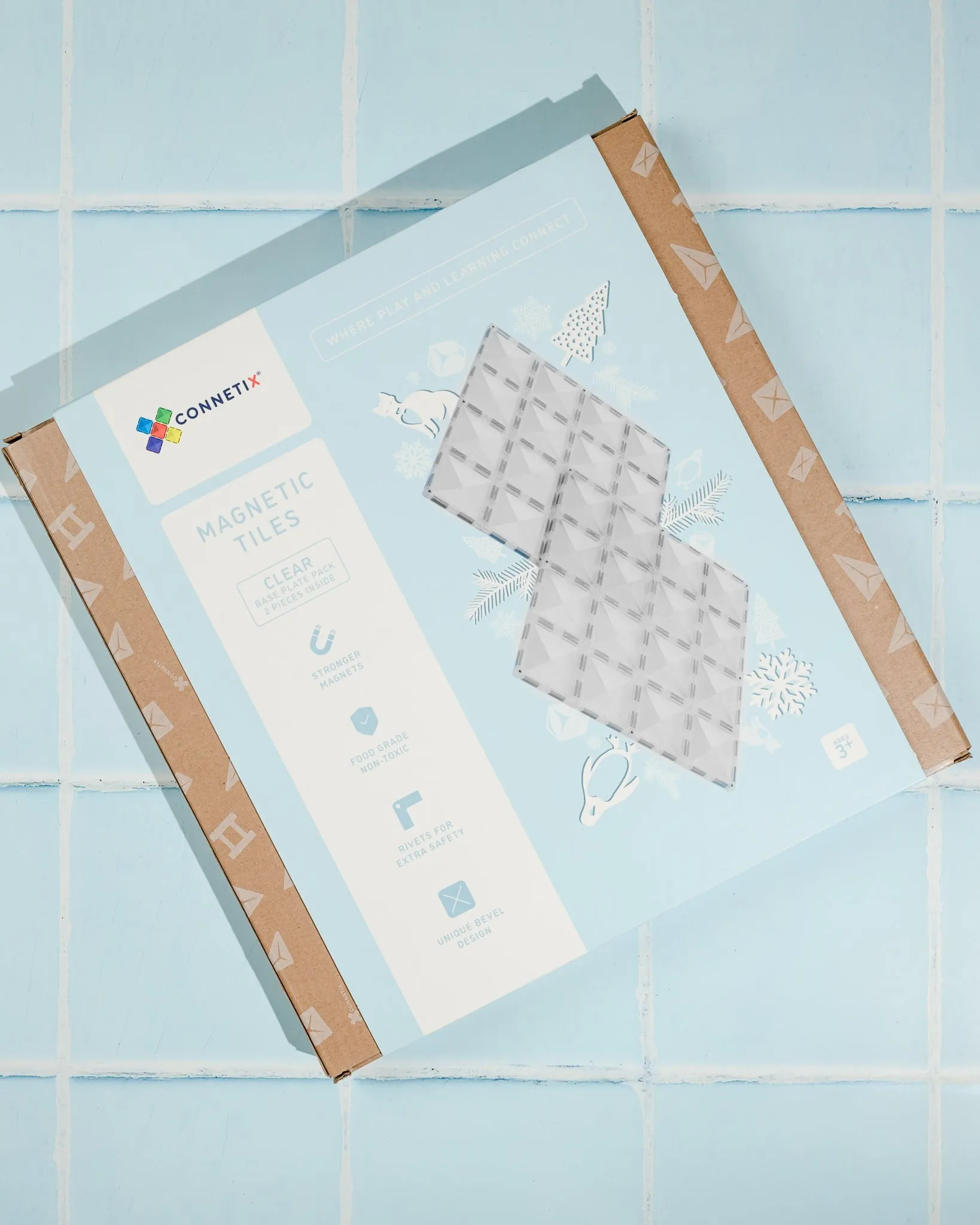 Connetix Tiles CLEAR 2 Piece Base Plate Pack