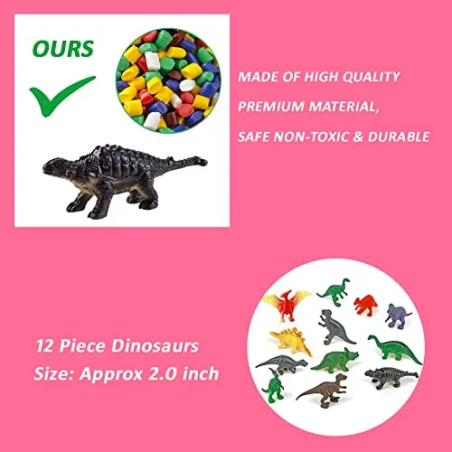 Dino Eggs Dig Kit, 12 Pack Dinosaur Eggs Excavation Science Experiments Kits for Kids 4-12, Easter Basket / Stocking Stuffers, Toys for 3  4 5 6 7 8 9 10 Year Old Boys Girl