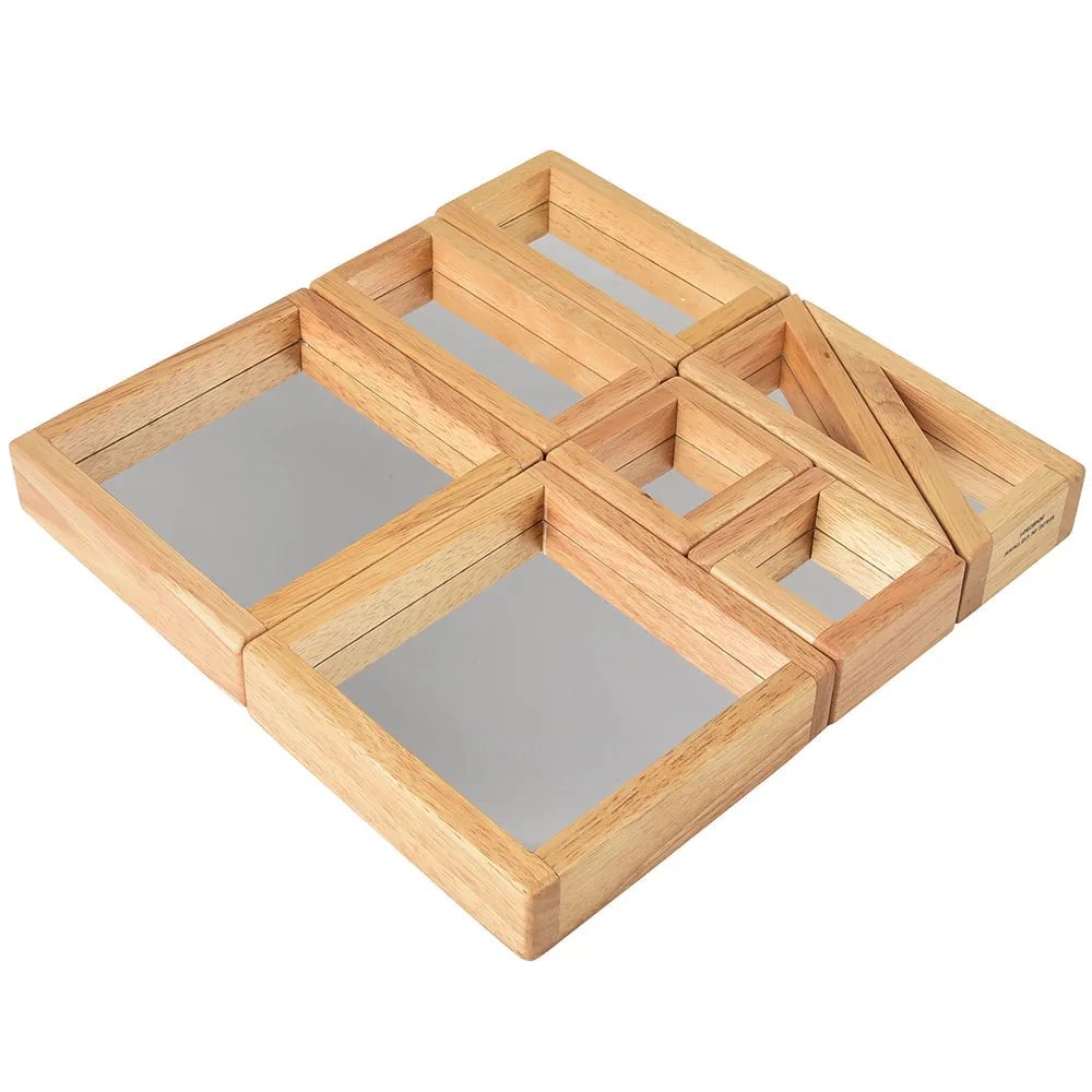 Geometric Mirrored Building Blocks | 8-Piece Hardwood Set