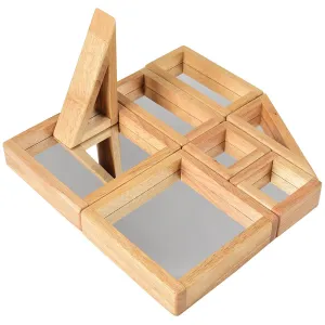 Geometric Mirrored Building Blocks | 8-Piece Hardwood Set