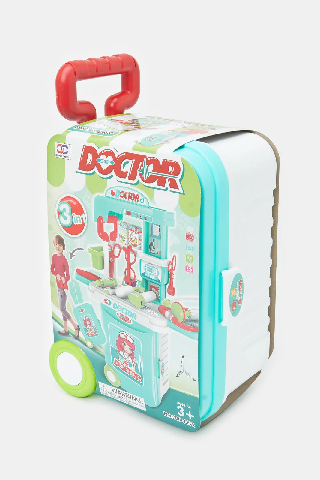 Girls Blue And Red 3 In 1 Doctor Play Set