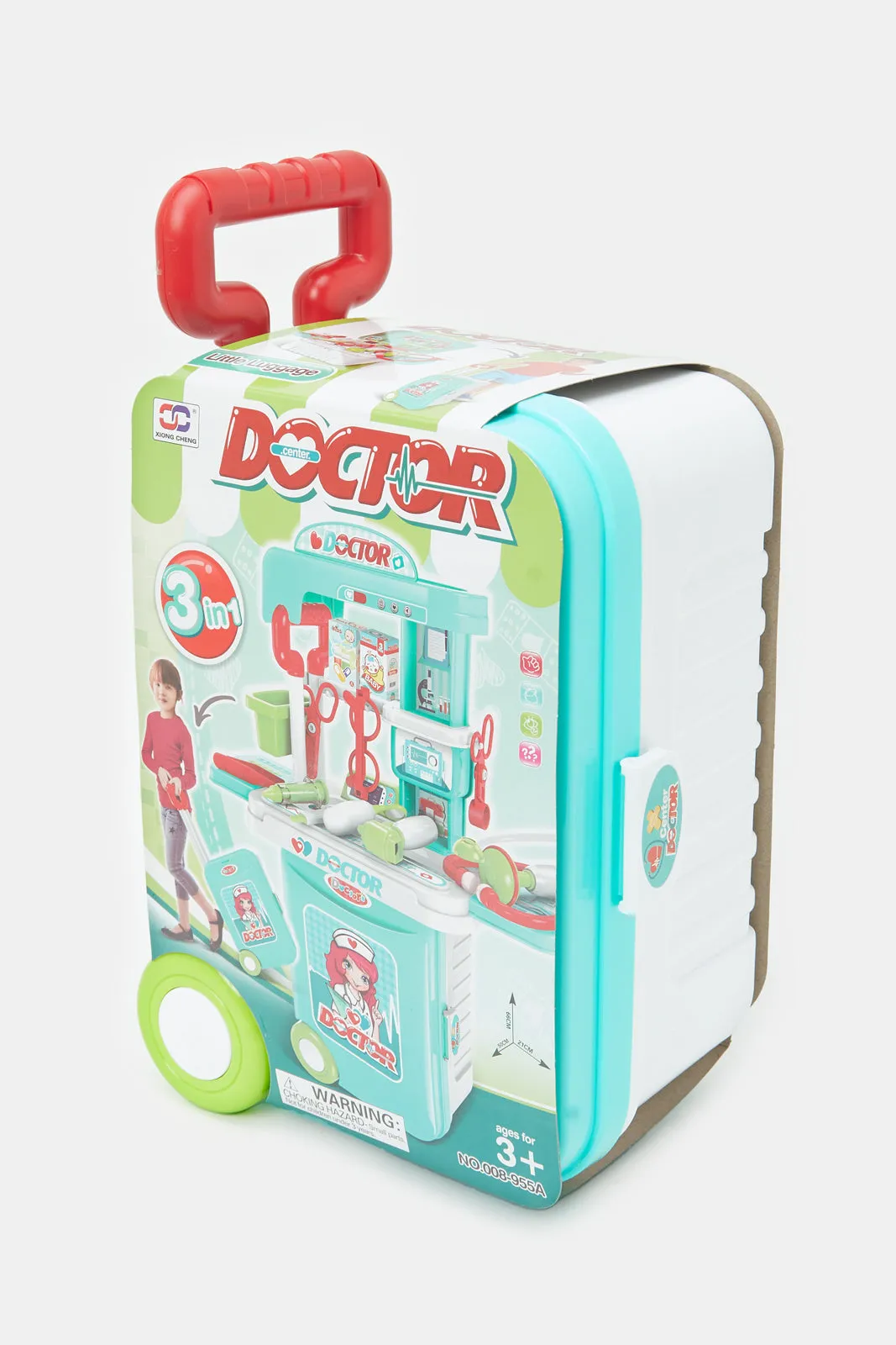 Girls Blue And Red 3 In 1 Doctor Play Set