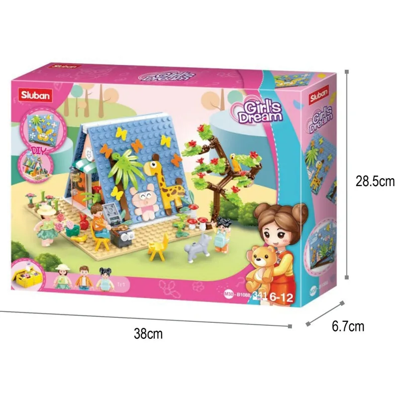 Girls Camp Building Blocks Kit (341 Pcs)