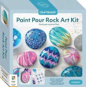 Hinkler Craft Maker Paint Pour Rock Art Kit