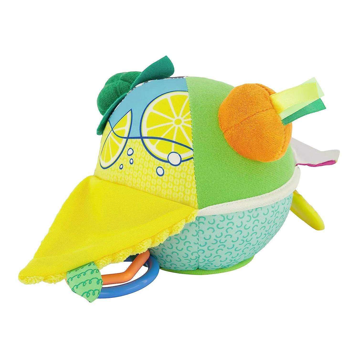 Infantino Busy Lil’ Sensory Ball - 9 Activities, Teether, Selfie Mirror, Rattle Sounds, Encourages Fine and Gross Motor Skill Development, for Babies 3M 