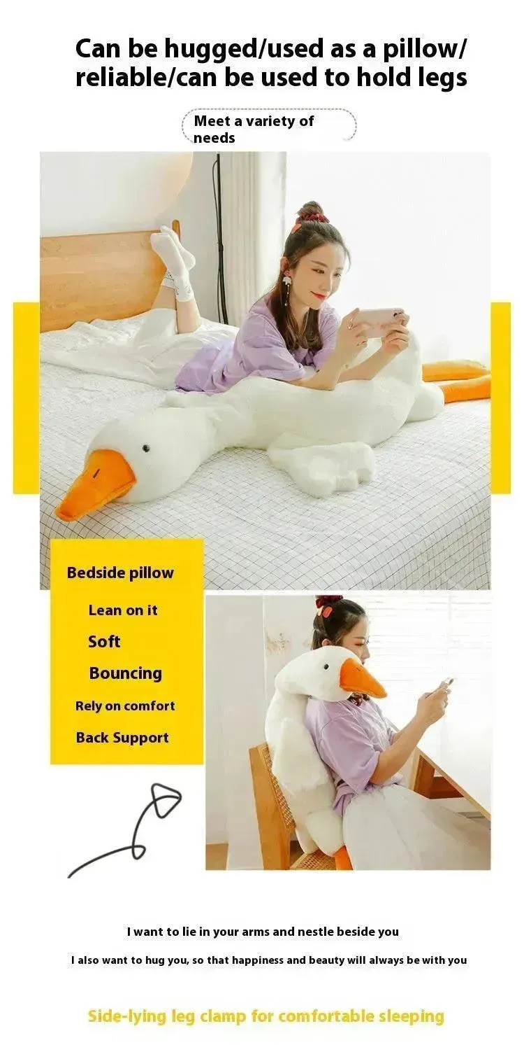 Kids Children Cute Big White Geese Pillow Plush Toy Stuffed Animal Plushies