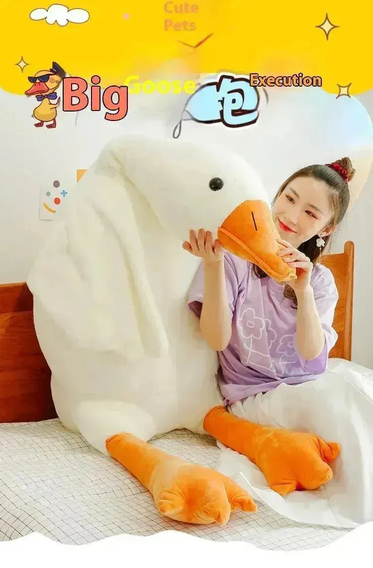 Kids Children Cute Big White Geese Pillow Plush Toy Stuffed Animal Plushies