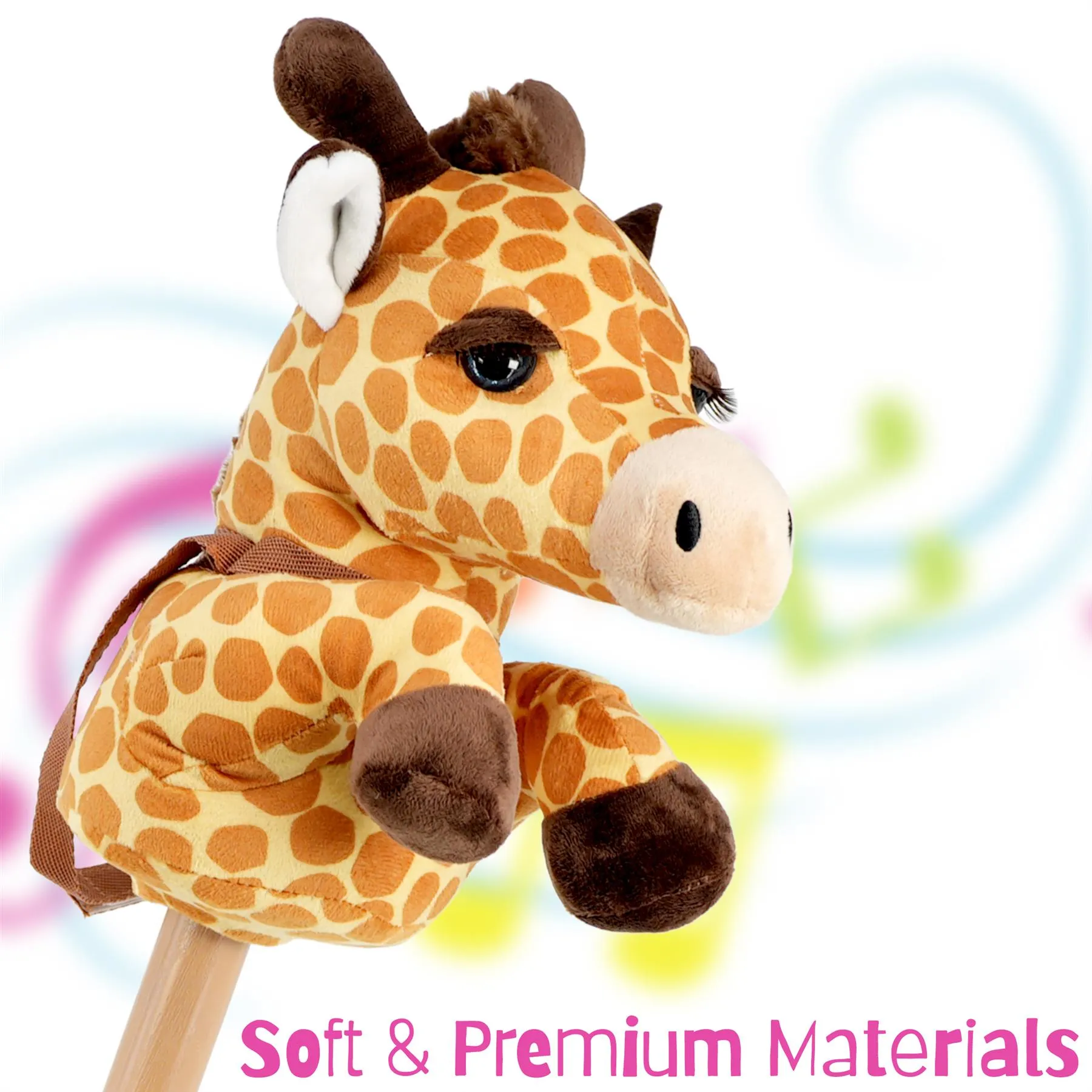 Kids Hobby Horse Toy Giraffe with Sounds