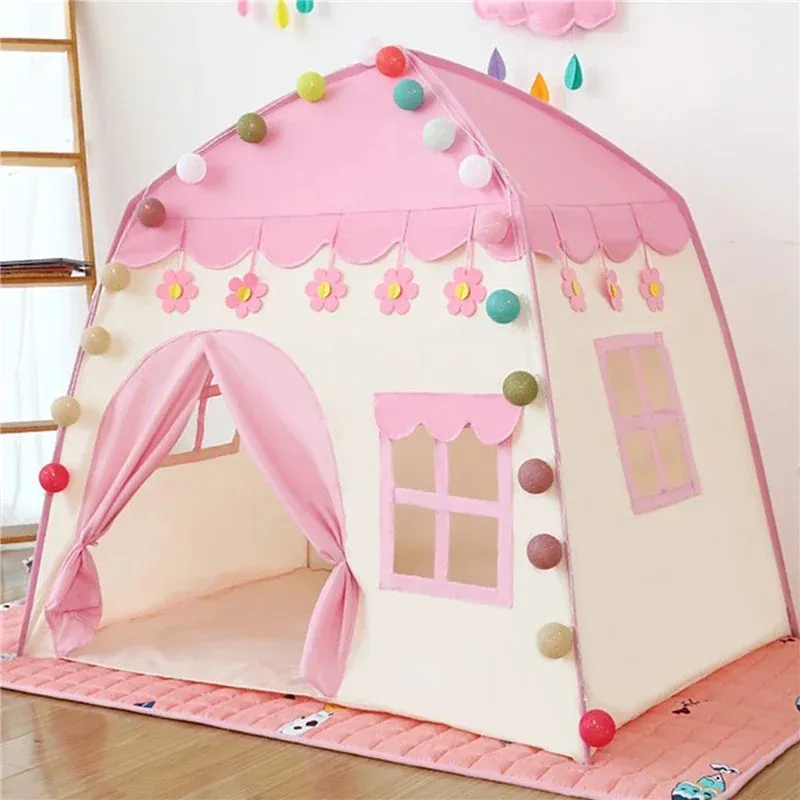 Kids Pink Play House Tent Teepee Tent Enfant