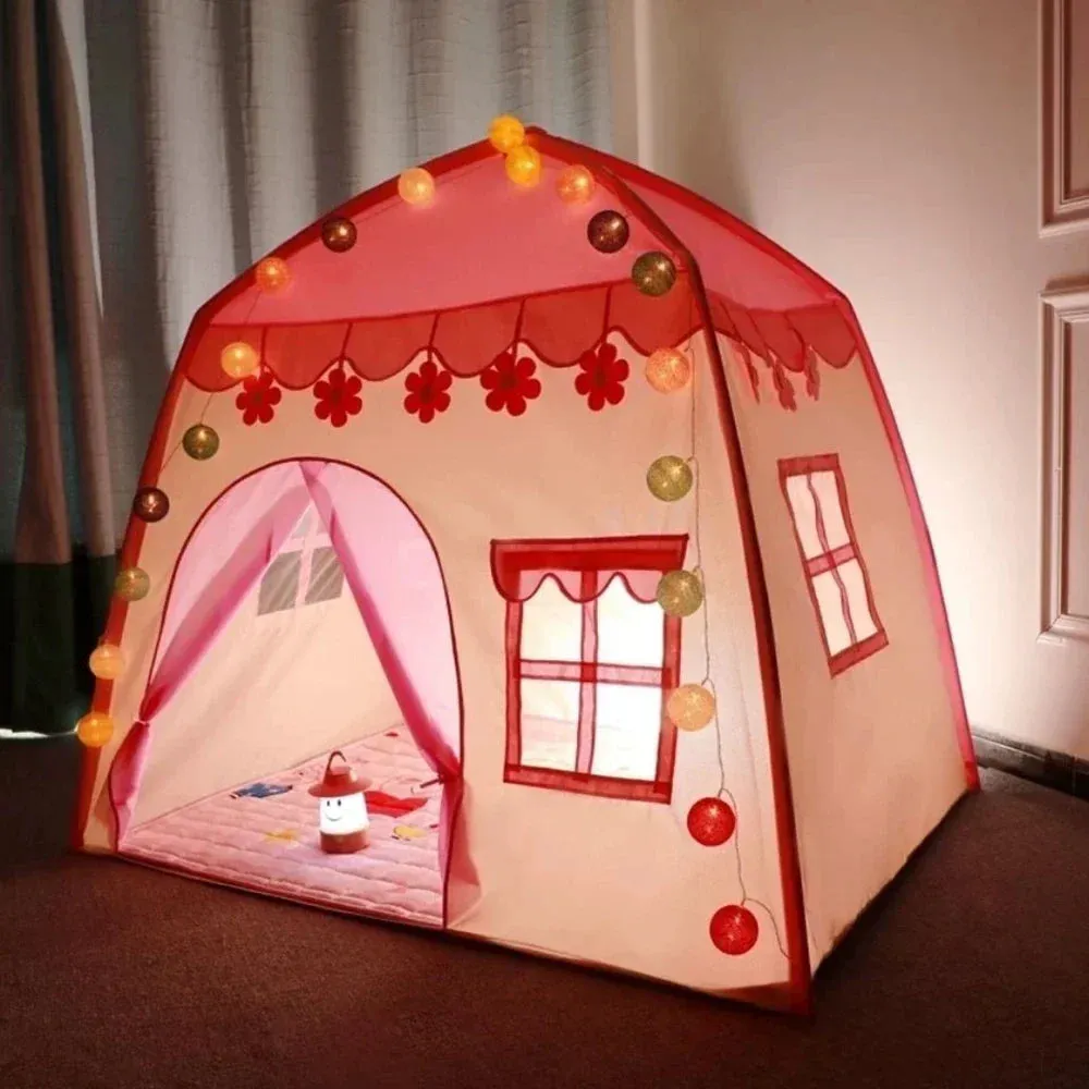 Kids Pink Play House Tent Teepee Tent Enfant