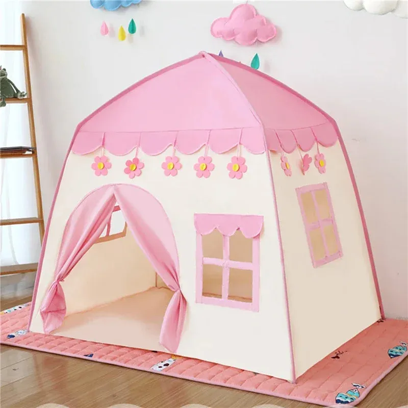 Kids Pink Play House Tent Teepee Tent Enfant