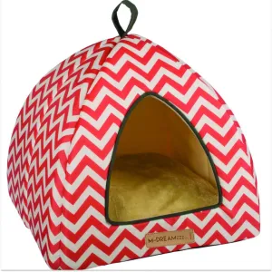 M Pets Tasmania Tipi Bed for Cats (Red)