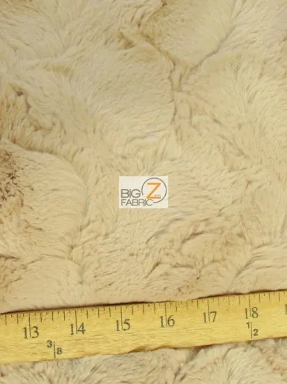 Mocha Rabbit Snuggle Minky Fabric / Sold By The Yard