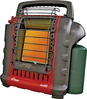 Mr. Heater F232000 Portable Buddy Heater, 9 in W, 15 in H, 4000, 9000 Btu Heating, Propane, Gray/Red :EA: QUANTITY: 1