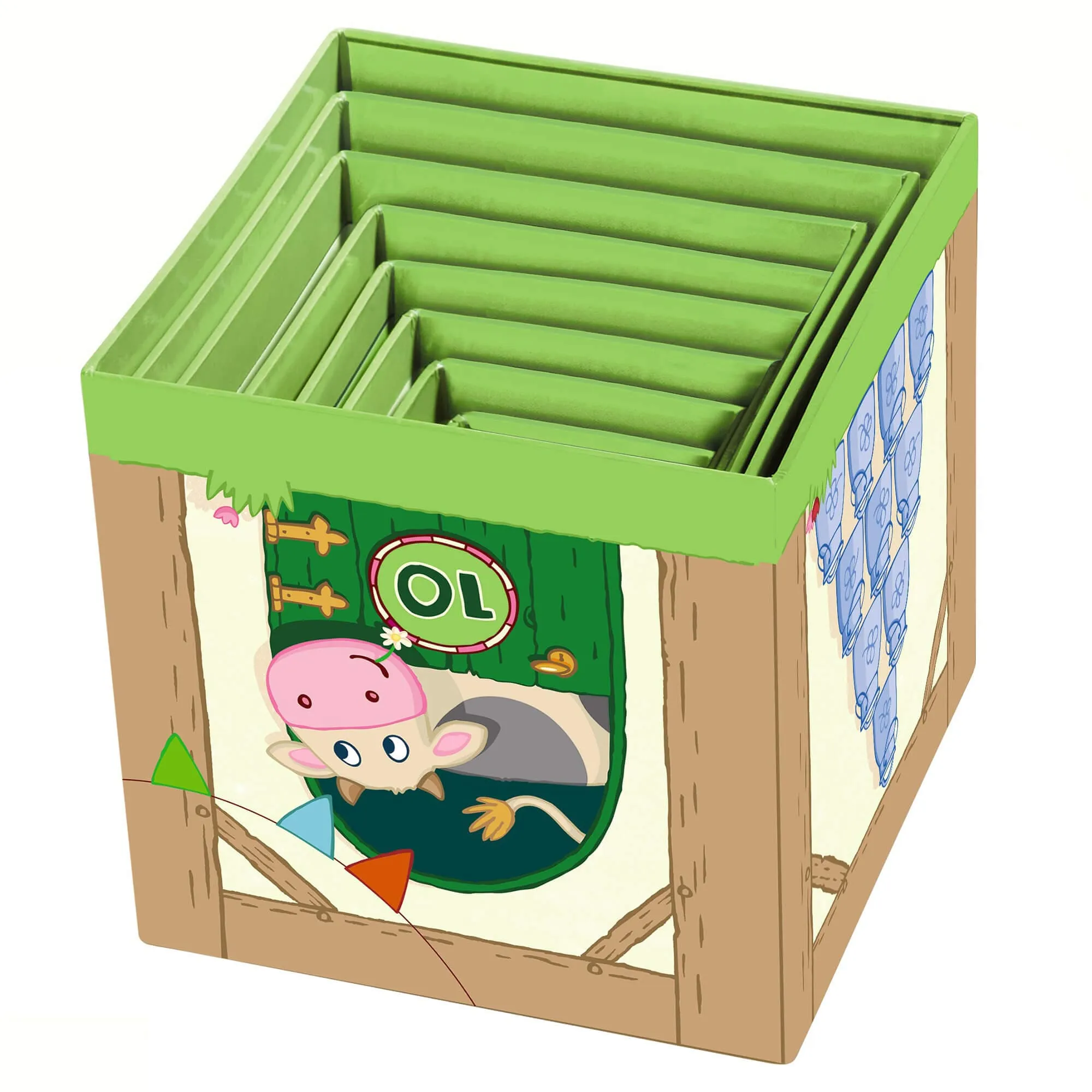 On the Farm Cardboard Stacking & Nesting Cubes