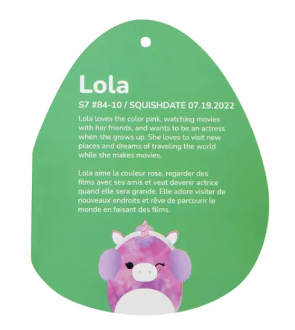Original Squishmallows Lola the Unicorn 7.5 in
