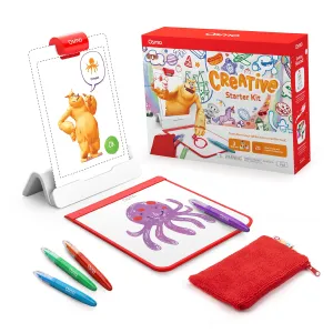 Osmo Creative Starter Kit (New Version) for iPad-Ages 5-10-Creative Drawing & Problem Solving/Early Physics-STEM Base Included