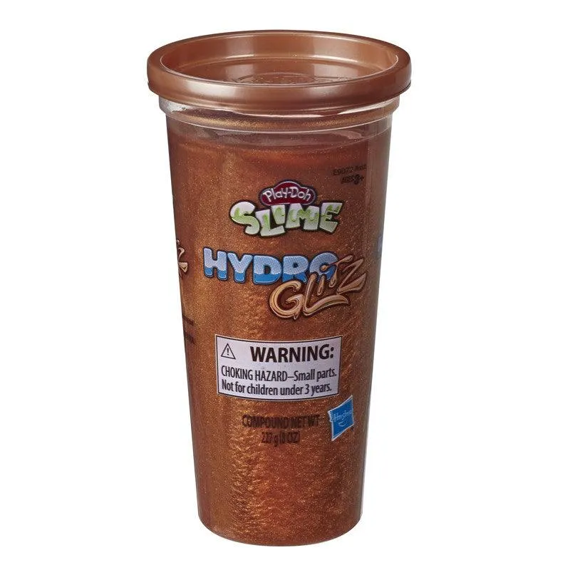 Play-Doh Slime HydroGlitz Bronze-Colored Liquid Metal-Looking Slime Compound for Kids 3 and Up,Single 8-Ounce