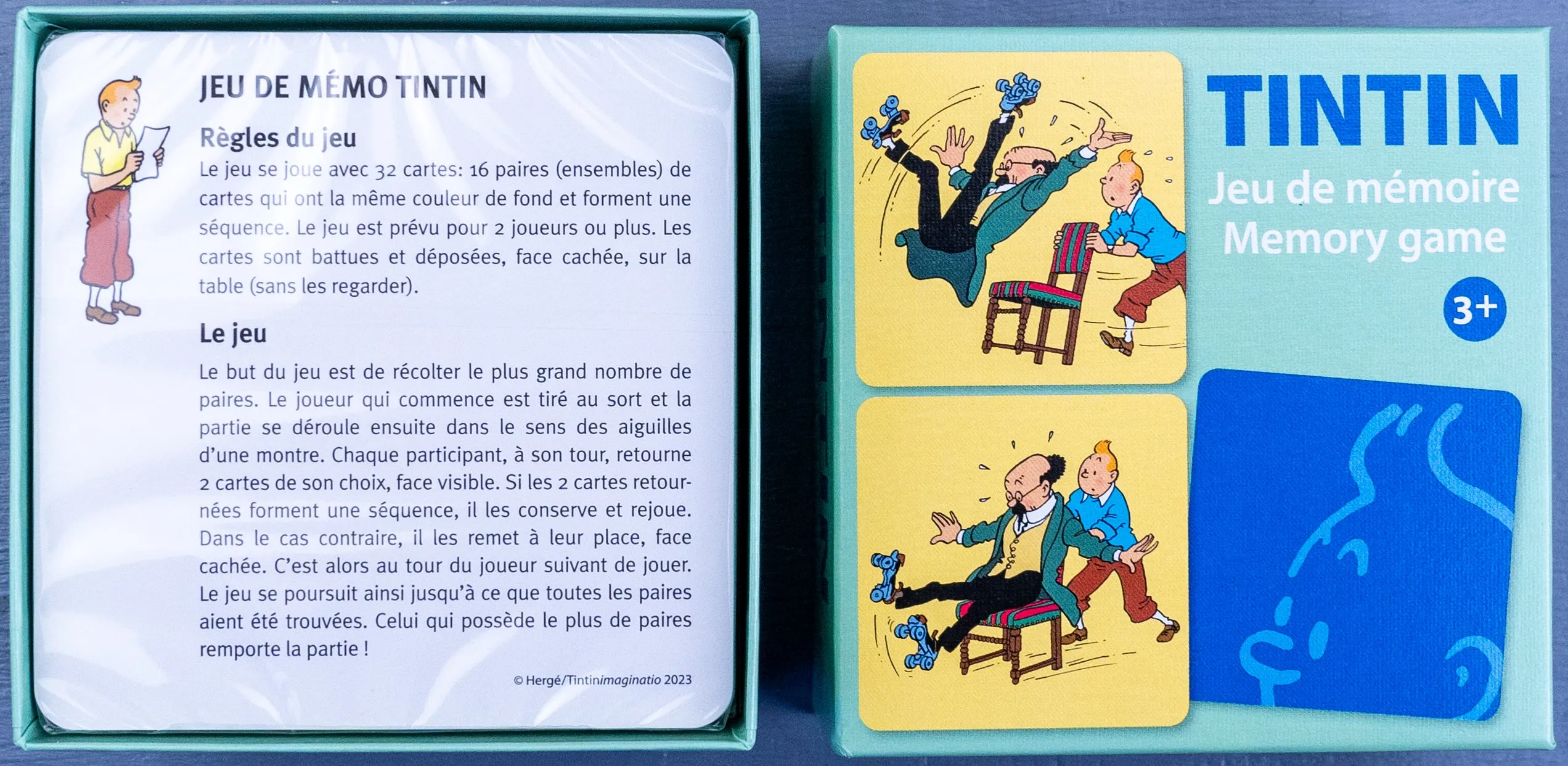 Tintin Moulinsart Memory Game Playing Cards: Actions Cards