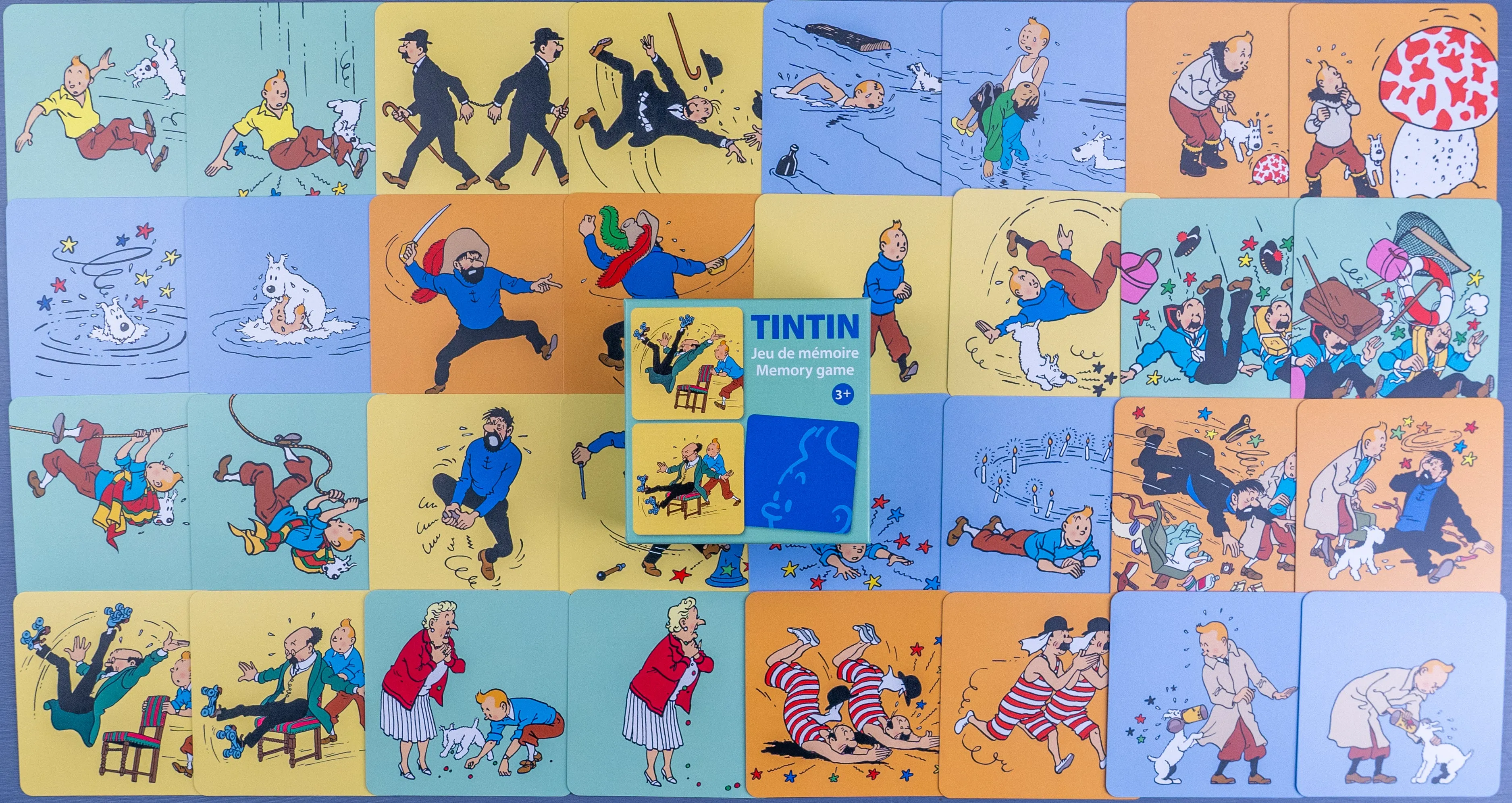 Tintin Moulinsart Memory Game Playing Cards: Actions Cards