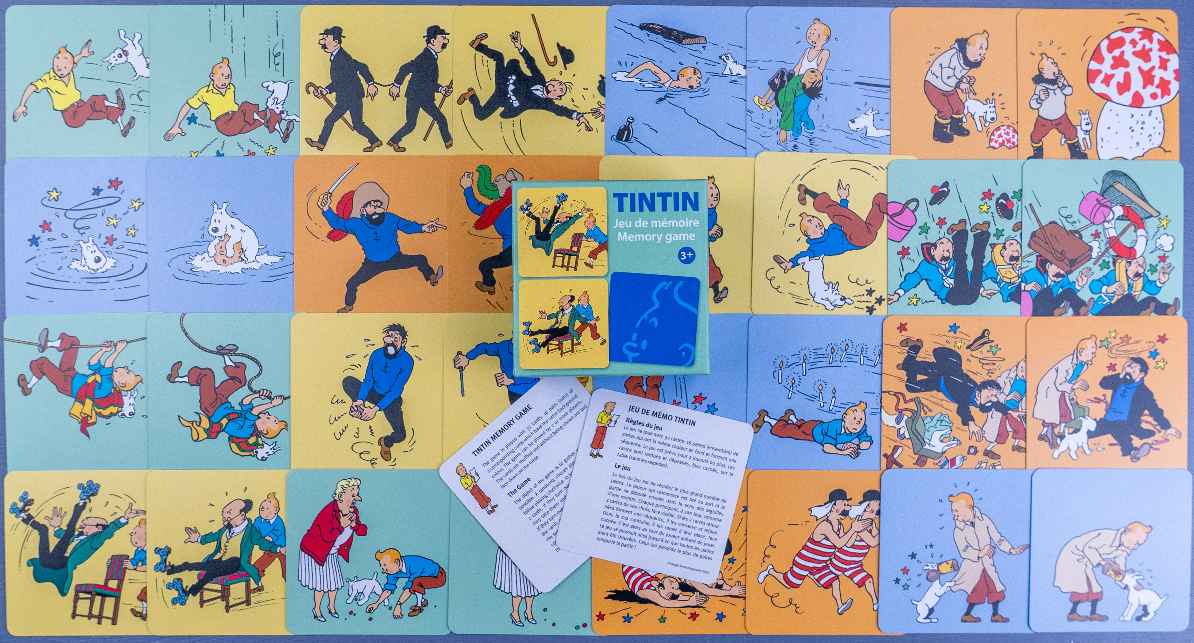 Tintin Moulinsart Memory Game Playing Cards: Actions Cards