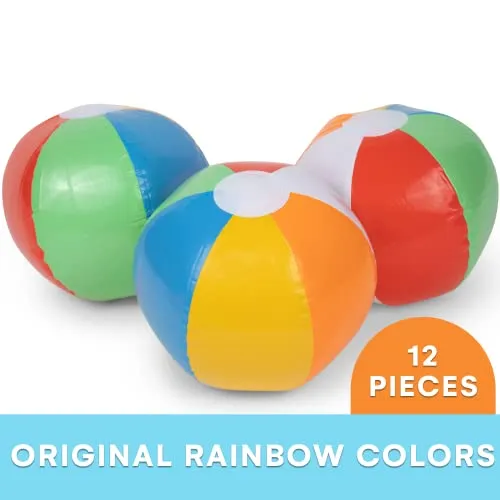 Top Race Beach Balls 12 inches Pack of 12