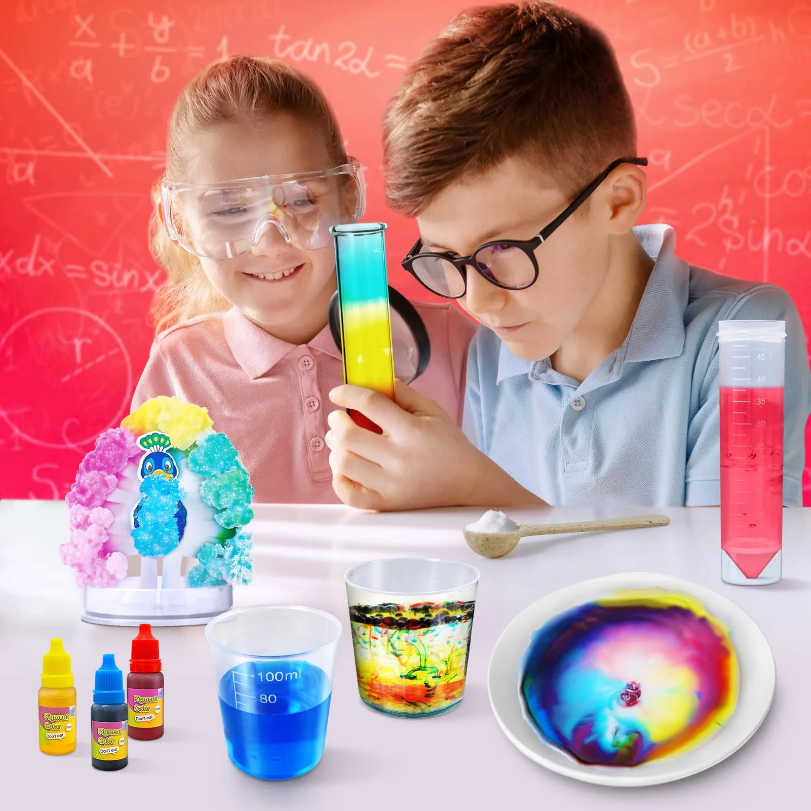 UNGLINGA 40  Experiments Science Kit for Kids, Chemistry Set, Educational Toy Gift Idea for Boys and Girls Birthday Christmas S.T.E.M Scientific Toy